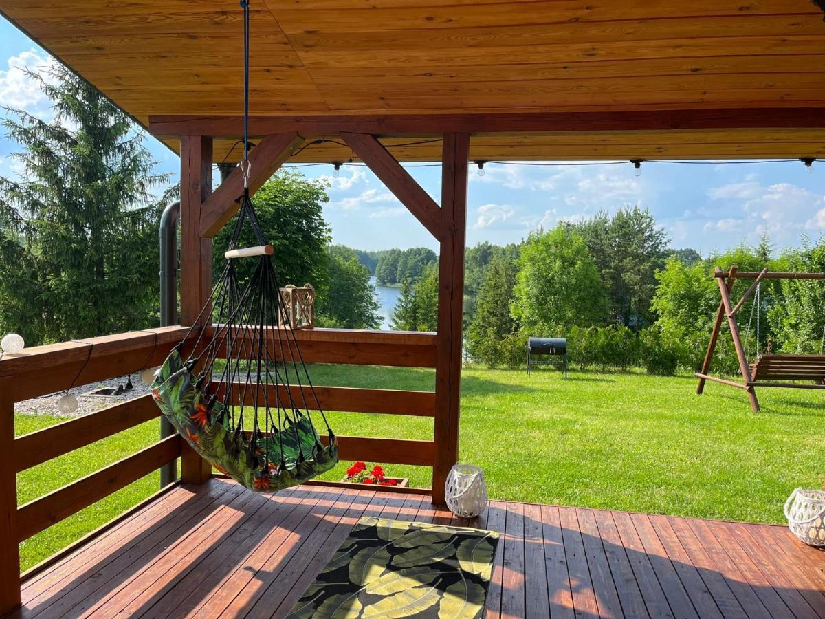 Domek Z Kominkiem Nad Jeziorem Z Jacuzzi Ogrodowym Sumowo  Екстер'єр фото